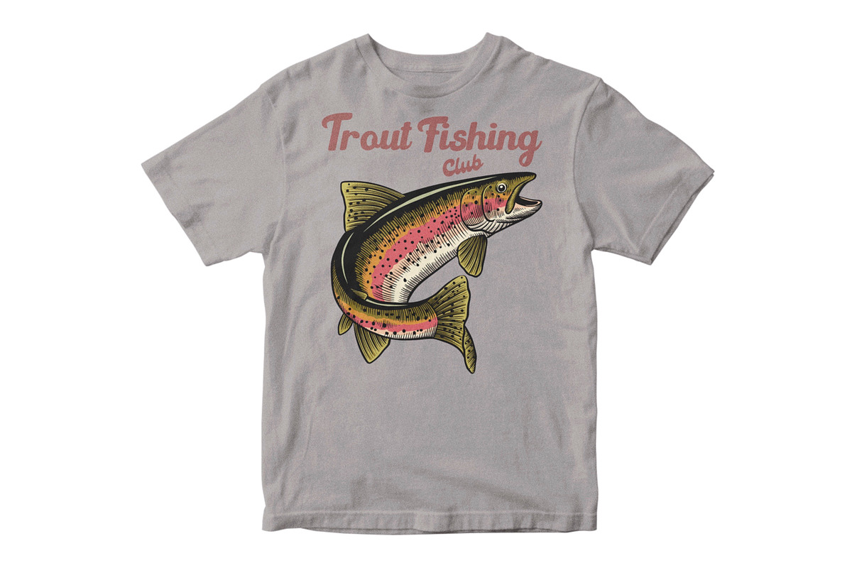 Vintage Trout Vector Art, an Animal Illustration by Kusumaillustration (Photo 4 of 4)