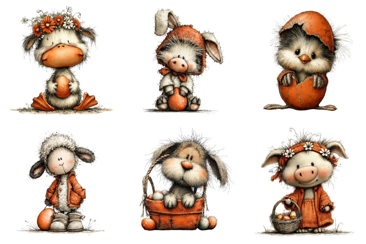 Whimsical Easter Farm Animals Png, a Graphic by CitraGraphics (Photo 2 of 4)