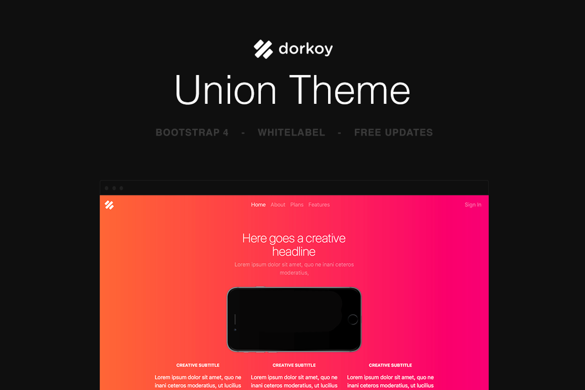 Union Theme, a Bootstrap Template by Dorkoy Themes (Photo 1 of 4)