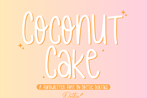 Coconut Cake Font – Handwritten Sans
