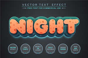 Dark Night - Editable Text Effect