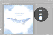 Watercolor whales, an Animal Illustration by Evgeniia Zagreeva (Thumbnail 4 of 5)