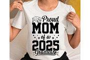 Proud Mom Graduate 2025 Svg, an Object Graphic by Digi_Design_World (Thumbnail 2 of 7)
