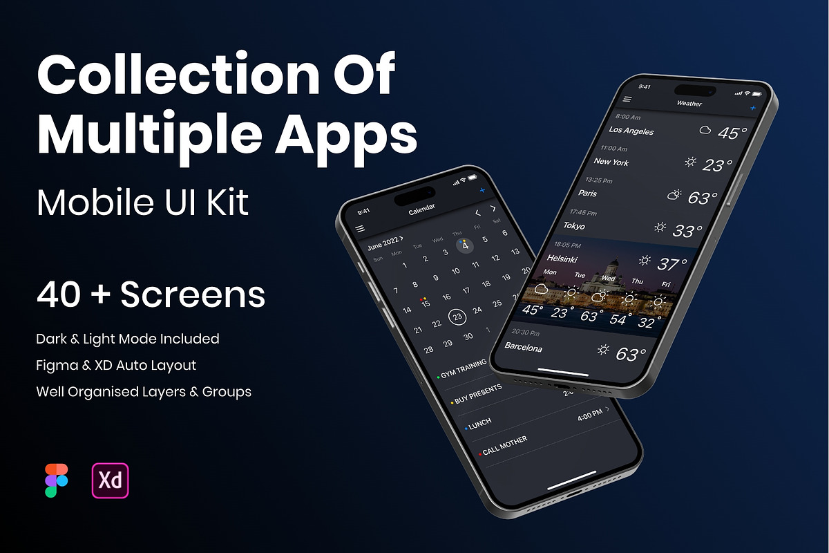 Mobile Multiple Apps UI Kit, an UI Kit Template by RPWDS