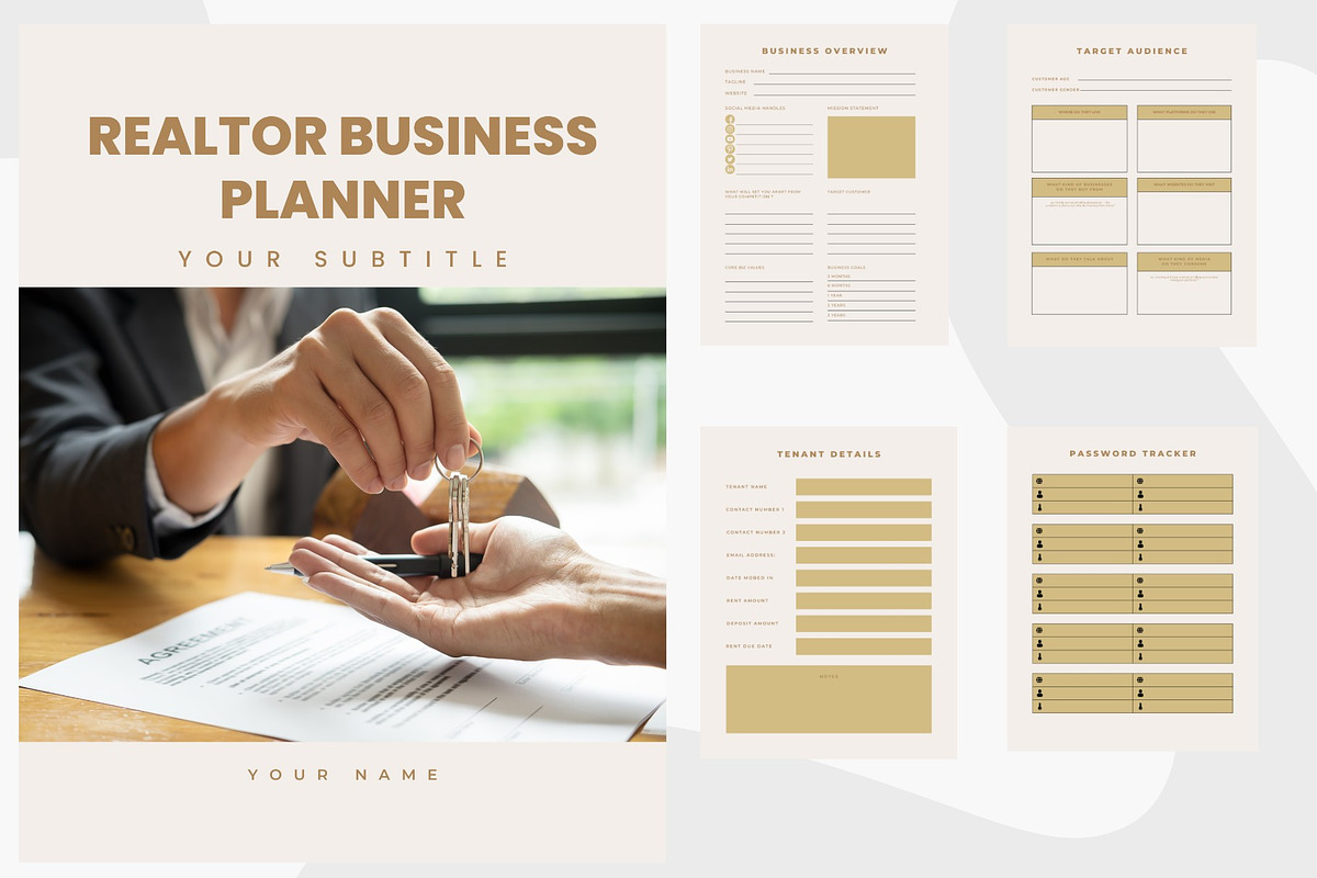 Realtor Business Planner | 54-Page, a Stationery Template by Local Marketing Templates (Photo 1 of 3)