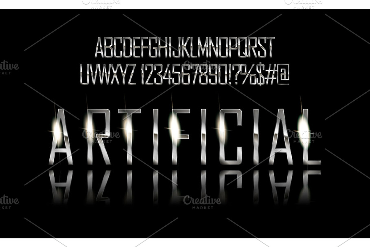 The Silver Alphabet, a Graphic by Aromeo (Photo 2 of 4)