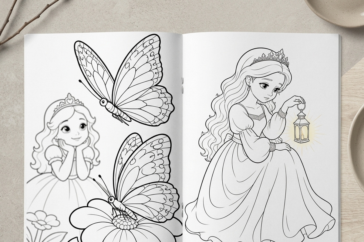 Magical Princess Coloring Book Vol27, a Person Illustration by ikarifq shop (Photo 5 of 7)