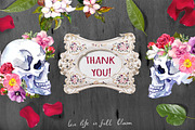 Skulls&flowers. Watercolor, an Illustration by Where summer is (Thumbnail 10 of 10)