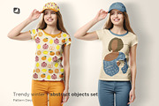 Women's Tshirt With Cap Mockup, a Shirt Mockup by Designertale (Thumbnail 10 of 12)