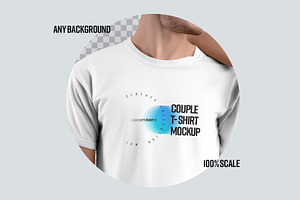 7 Mockups Couple T-Shirt