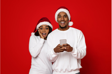 Amazed african american lovers in, a Person Photo by Prostock-Studio