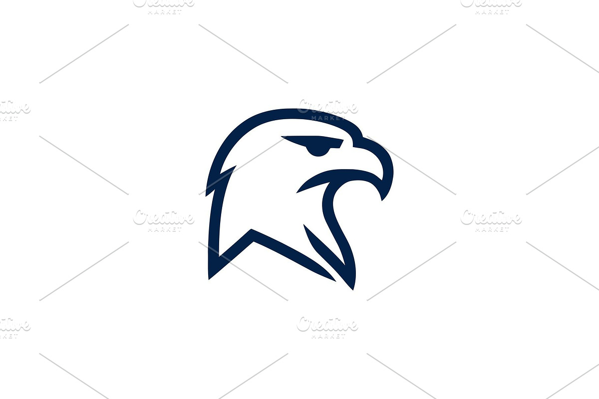Sharp eagle profile vector design