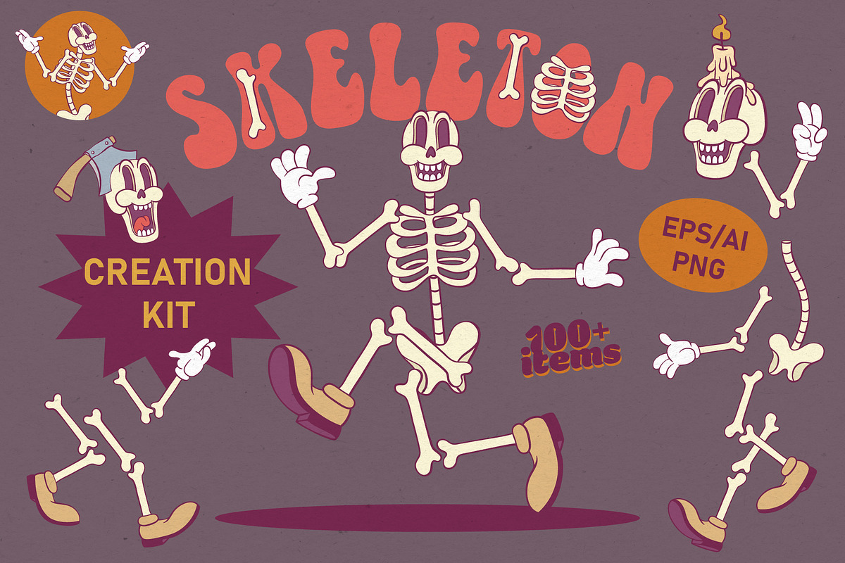 Skeleton Creation Kit, an Illustration by Anastasiya Klempach (Photo 1 of 7)
