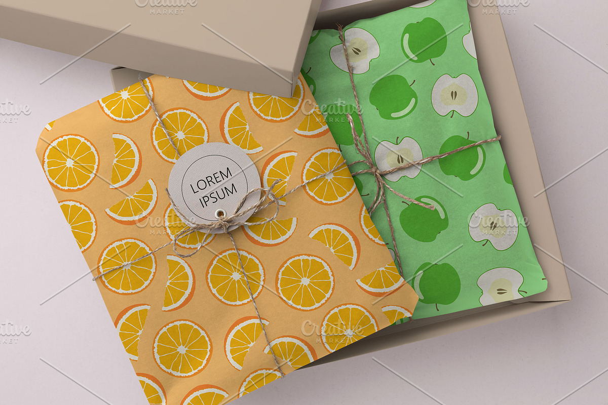 Colorful fruits seamless patterns, a Pattern Graphic by ExpressShop (Photo 2 of 6)