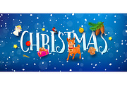 Christmas 3d banner with deer, a Decorative Illustration by Vector Tradition (Thumbnail 1 of 3)