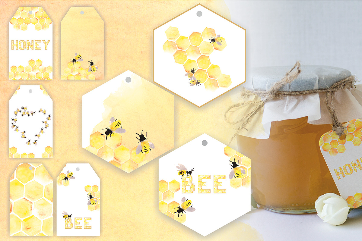 sweet honey bees., a Texture Illustration by Nejumi (Photo 5 of 7)