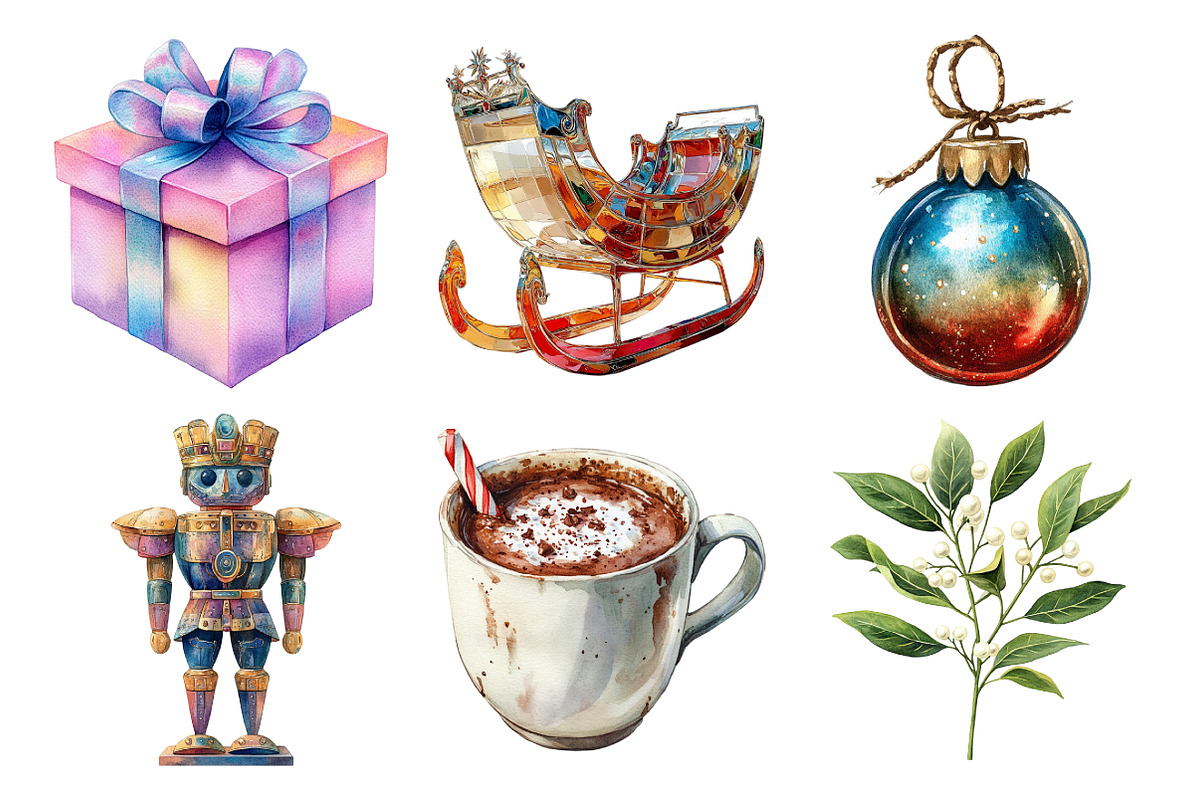 Holographic Christmas Clipart PNG, an Illustration by Daily.Designs (Photo 4 of 5)