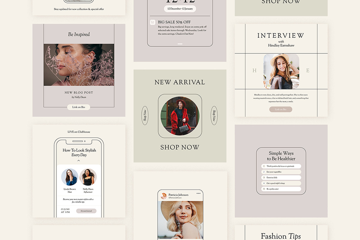 Simplí Instagram Pack, a Social Media Template by Vynetta (Photo 3 of 12)