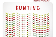 Christmas Lights & Bunting, a Decorative Illustration by Kelly Jane Creative (Thumbnail 2 of 2)