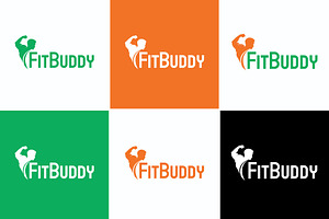 FitBuddy / Gym Logo Template Design, a Branding & Logo Template by DesignBox