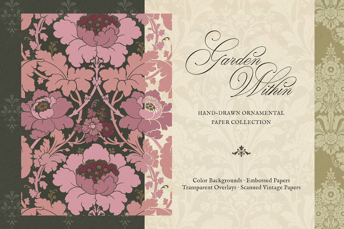 Garden Within: Vintage Floral Papers, a Texture Graphic by alonahaidash (Photo 1 of 27)