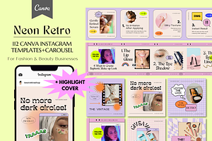 Neon Retro Canva Instagram Puzzle