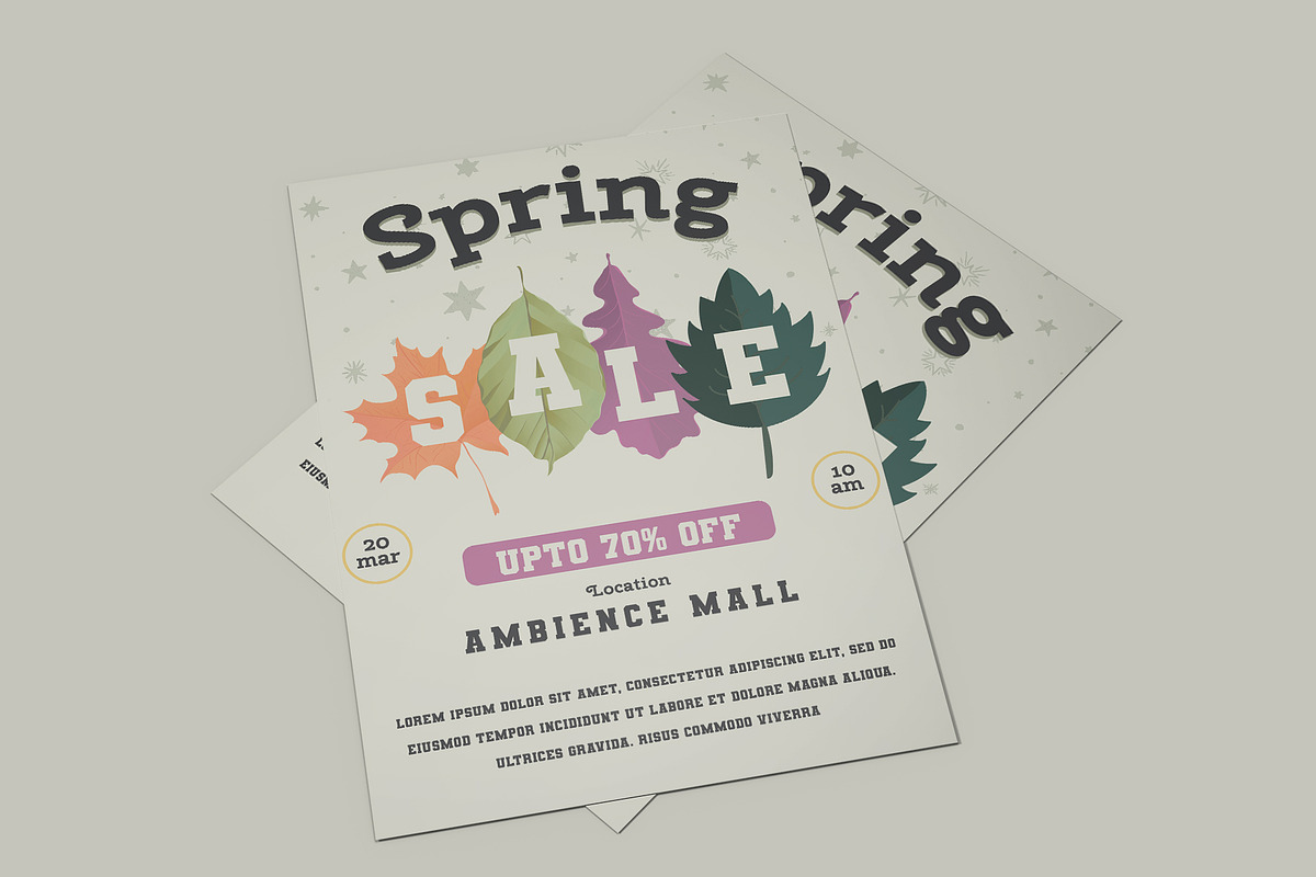 Spring sale Flyer, a Flyer Template by Voleshads (Photo 2 of 3)