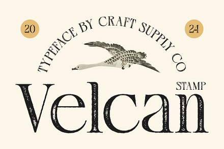 Velcan Stamp, a Serif Font by Craft Supply Co.