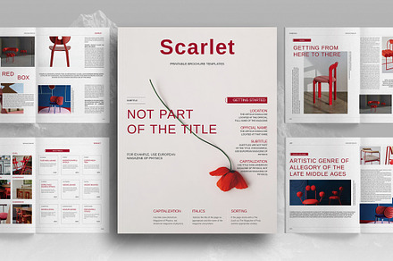 Scarlet Red Magazine Template
