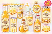 Cute ButterBeer Soda Clipart PNG, a Food Illustration by K.JackArtwork (Thumbnail 1 of 4)