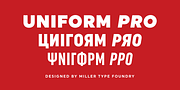 Uniform Pro, a Sans Serif Font by Miller Type Foundry (Thumbnail 1 of 14)
