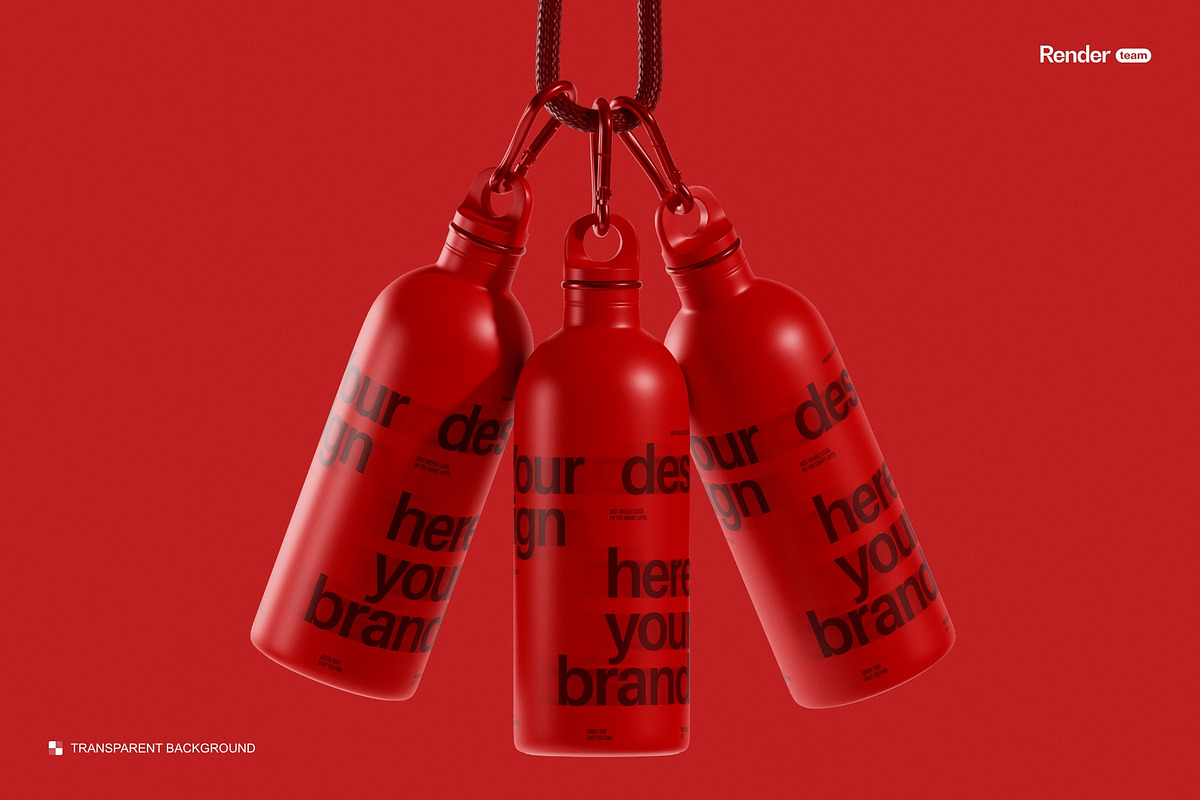 Sport Water Bottle Mockup Set, a Packaging Mockup by Renderteam (Photo 11 of 12)