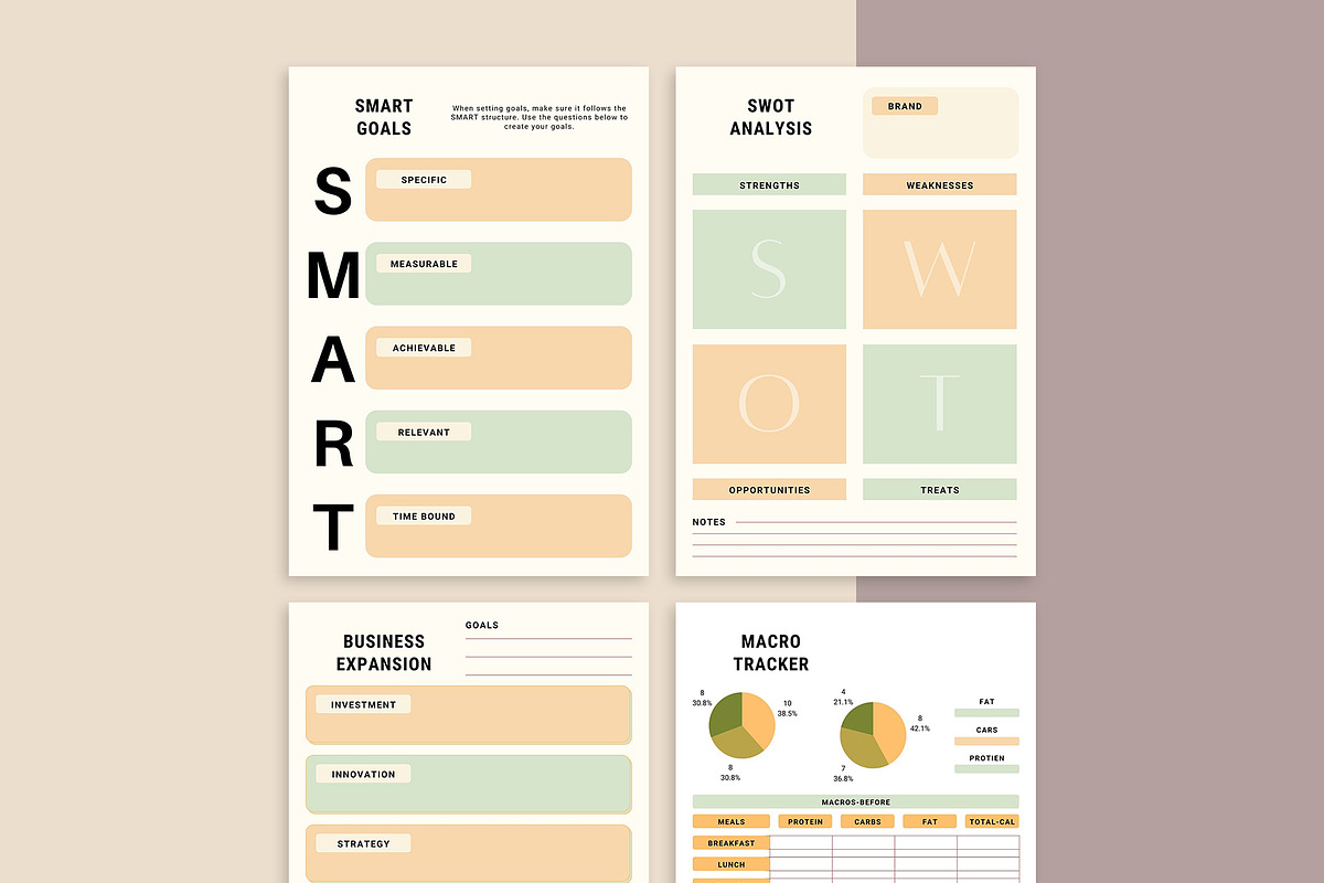 Ultimate Planner Bundle Pack Vol.42, a Stationery Template by Amit Debnath