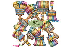 Messy Paintbrush Clipart PNG, an Illustration by Memories By Lea