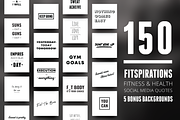 150 Inspirational Fitness Quotes, a Social Media Template by Delightful Design (Thumbnail 2 of 9)