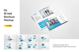 DL Bifold Brochure Mockup Set