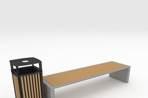 3D Model Bench Park 35