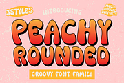 Peachy Rounded is a groovy font, a Sans Serif Font by Brown Cupple (Thumbnail 1 of 11)