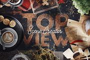 Coffee Scene Creator - Top View, a Background Graphic by TVartworks (Thumbnail 1 of 17)