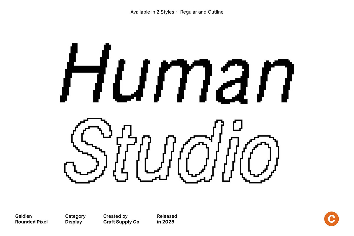 Galdien Rounded Pixel, a Sans Serif Font by Craft Supply Co. (Photo 4 of 8)