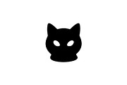 Black Cat Head Vector, an Animal Illustration by Vectorium Studio (Thumbnail 1 of 4)