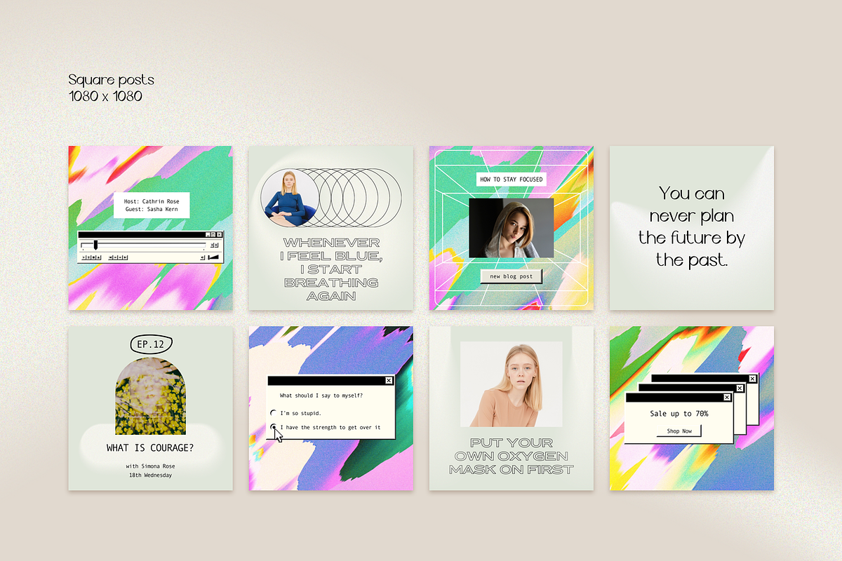 Instagram Colorful Template & Quotes, a Social Media Template by Bonumo (Photo 6 of 15)
