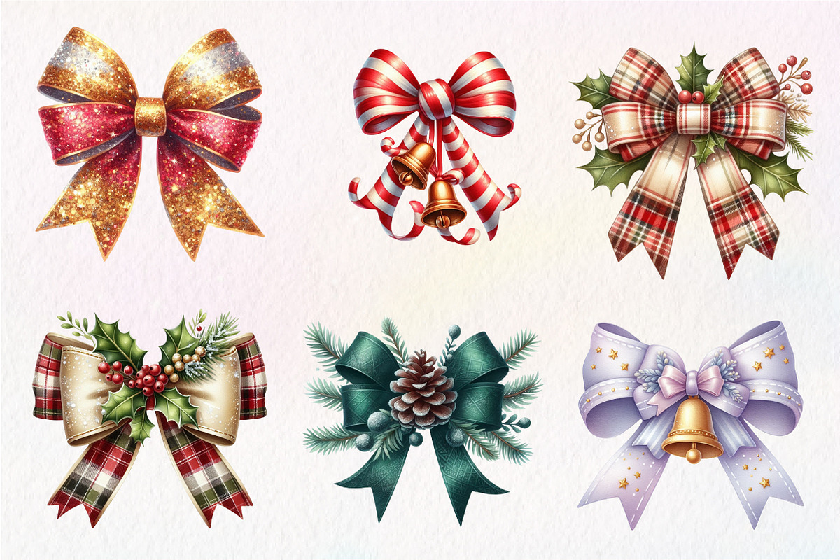 Christmas Bow Sublimation Bundle, an Illustration by CreationArt (Photo 4 of 5)