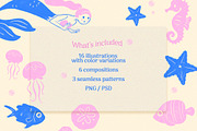 Ocean Charms Clip Art & Patterns, a Graphic by madeillus (Thumbnail 2 of 9)