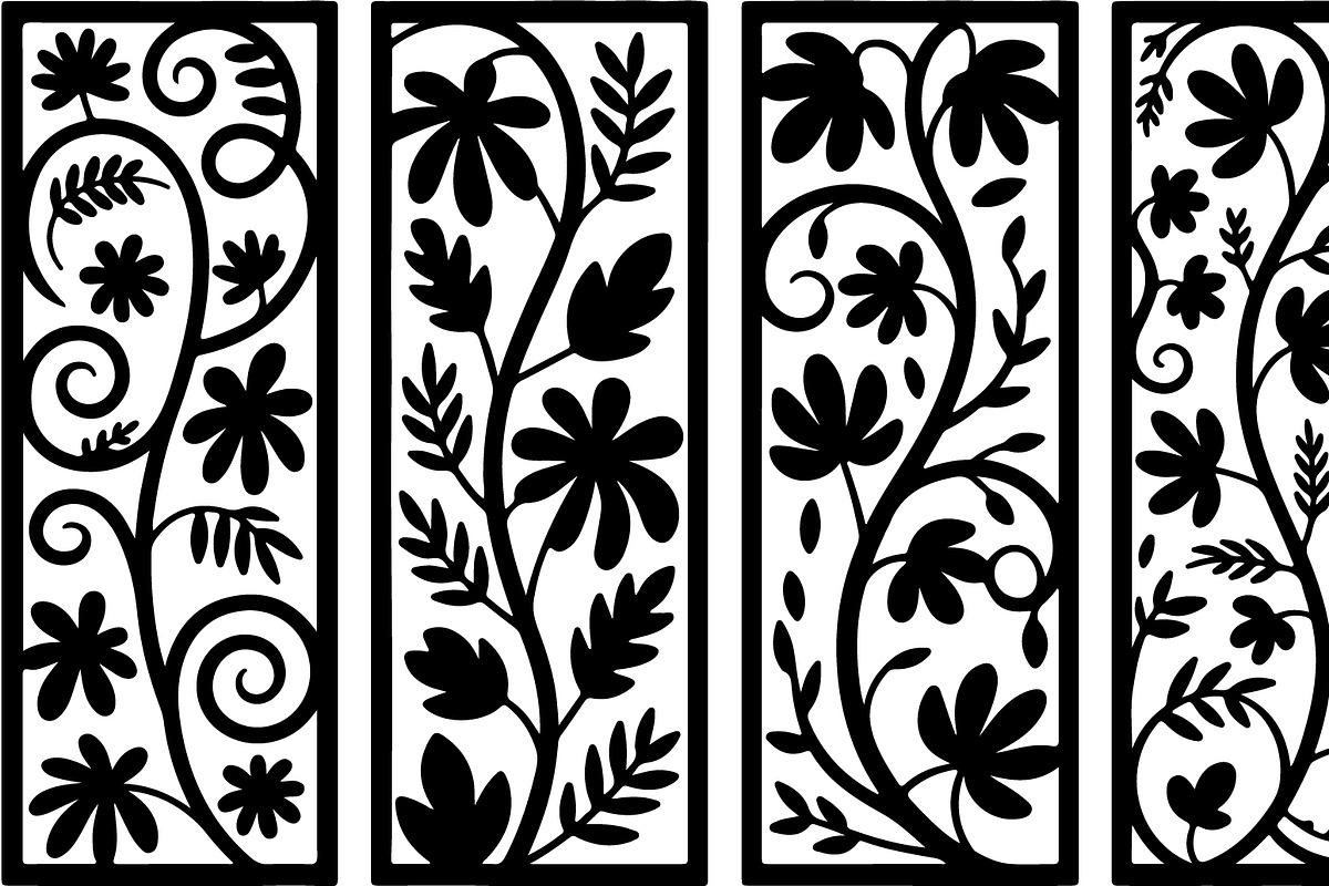 Laser Cut Ornamental Floral Border, a Decorative Illustration by himelgfx (Photo 12 of 19)