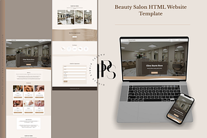 Beauty Salon HTML Website Template, a HTML Template by Pastel Pixels Studio