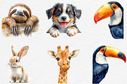 Animal Peeking Around Corner Clipart, an Illustration by Black Bird Studio (Thumbnail 6 of 6)