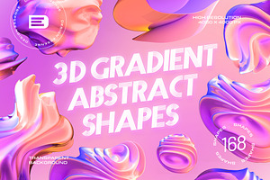 3D Gradient Abstract - 168 Shapes