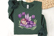 Watercolor Magical Garden Purple png, an Illustration by Watercolor design (Thumbnail 11 of 13)