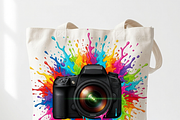 Rainbow Camera Paint Splash, a Shirt Mockup by Vector Stall (Thumbnail 13 of 14)
